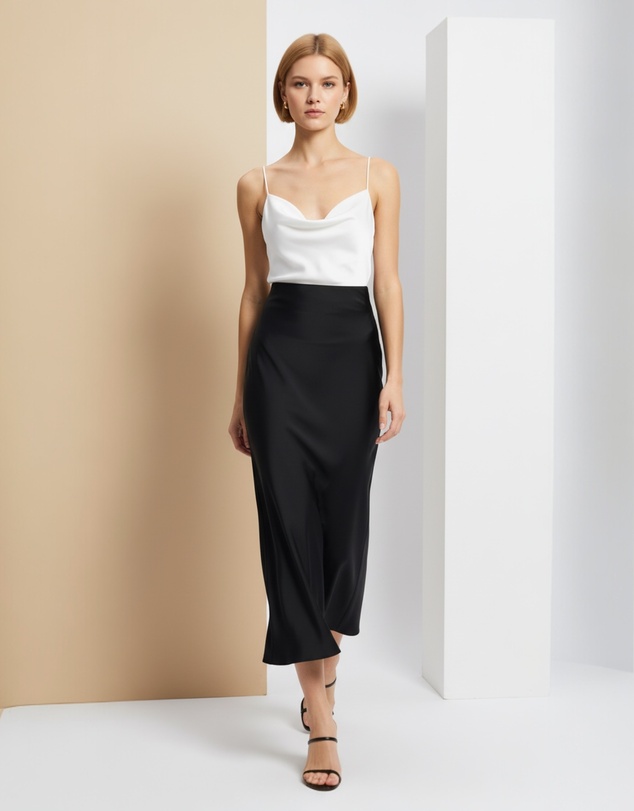 Mossée - Harper Cowl Neck Silk Top