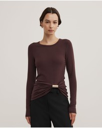 Witchery - Metal Trim Long Sleeve Top