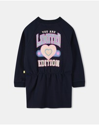 Billieblush - Logo Heart Long Sleeve Dress - Kids-Teens