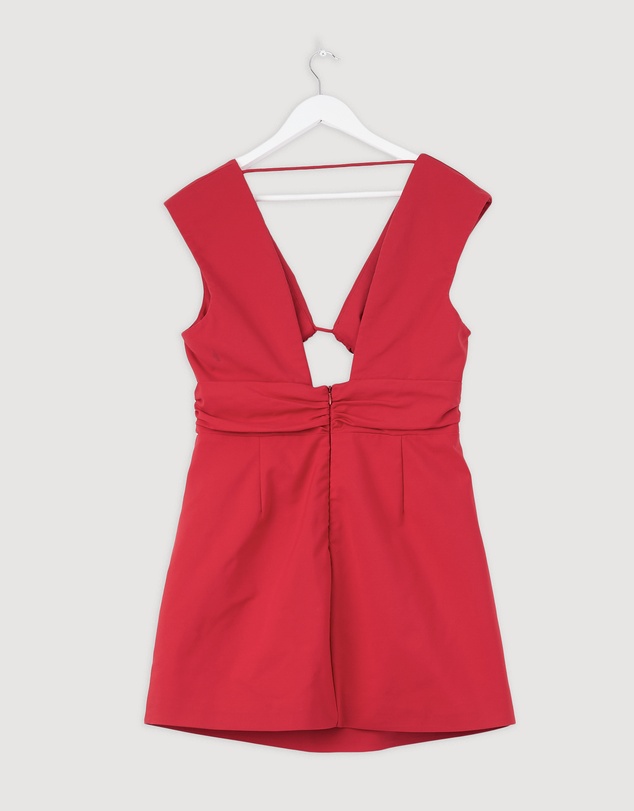 Revibe - Repaired Shona Joy Lani Plunged Cut Out Mini Dress - ICONIC EXCLUSIVE - AU 16
