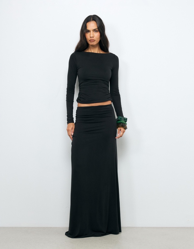 AERE - Ida Cupro Maxi Skirt