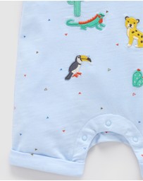 Purebaby - Animal Fiesta Short Growsuit -Kids-Babies