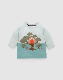 Purebaby - Tree House Thick Long Sleeve Tee -Kids-Babies