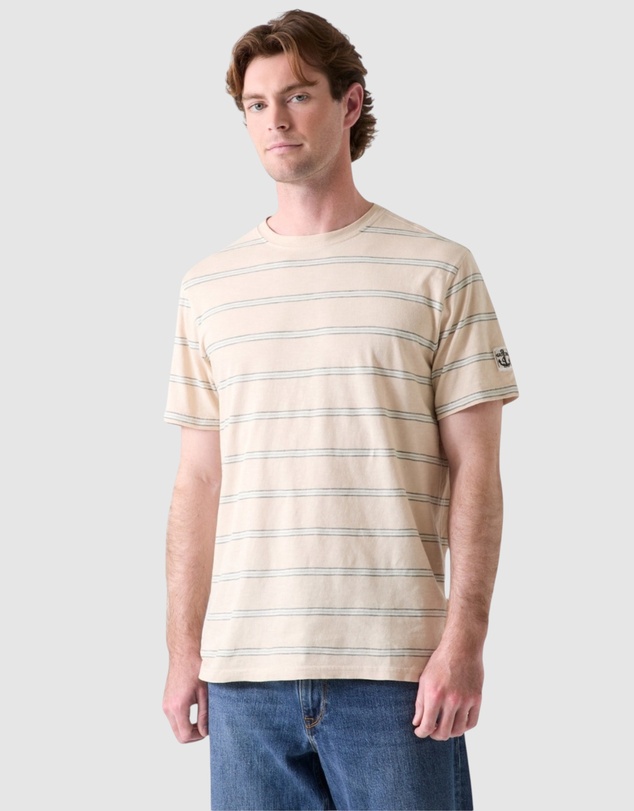 GUESS - Striped Acid Wash T-Shirt