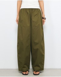 AERE - Organic Cotton Twill Barrel Leg Pants