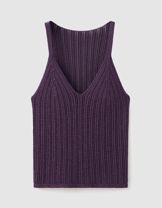 M.N.G - Openwork Lurex Knit Top