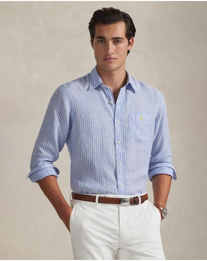 Polo Ralph Lauren - Custom Fit Striped Linen Shirt