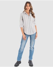 CAMIXA - IRIS Stripes Linen Shirt