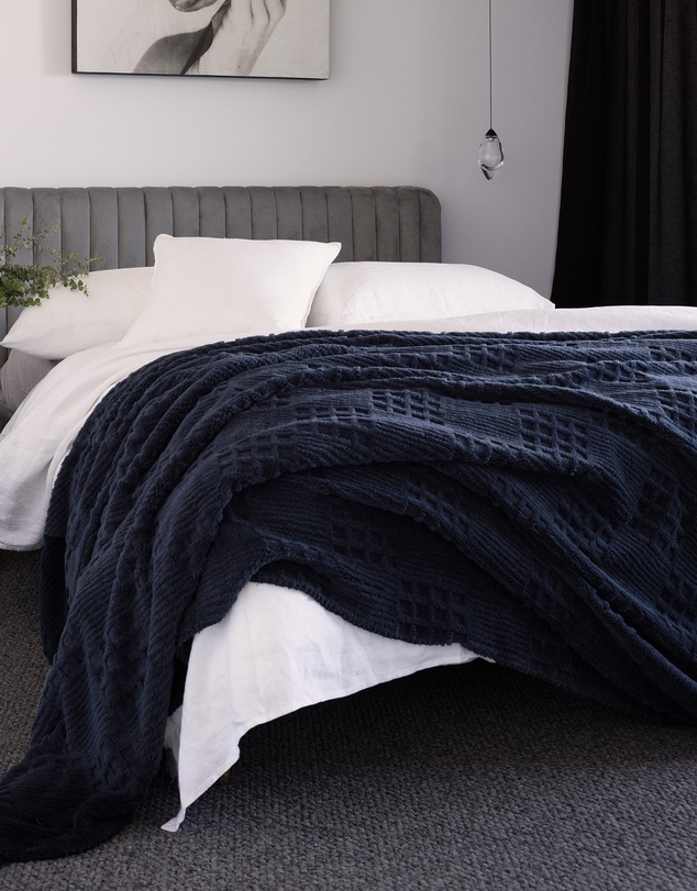 Bambury - Lattice Sherpa Fleece Blanket