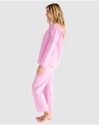 Sant And Abel - Women's Hepburn Gingham Pink Long PJ Set