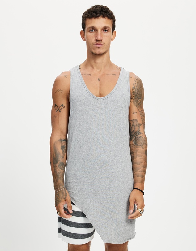 Surrounded By Ghosts - The Hexaferrum Assymetrical Cotton Singlet