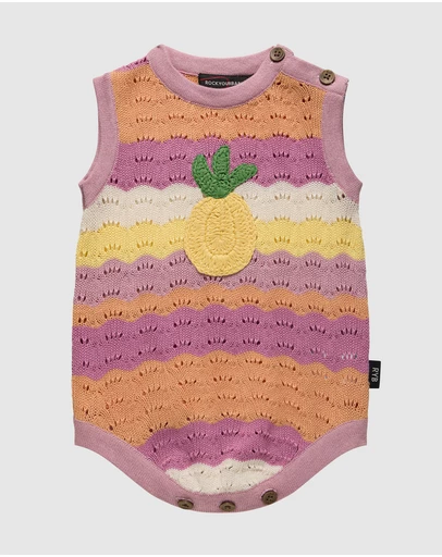 Rock Your Baby - La Mer Knitted Romper in Stripe