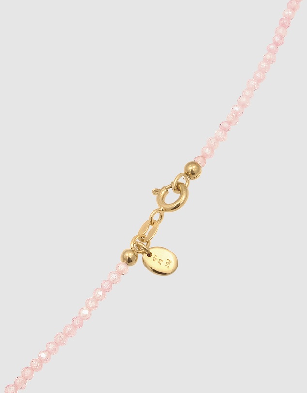 Elli Jewelry - Necklace Quartz Beaded Summer 925 Sterling Silver Gold-Plated
