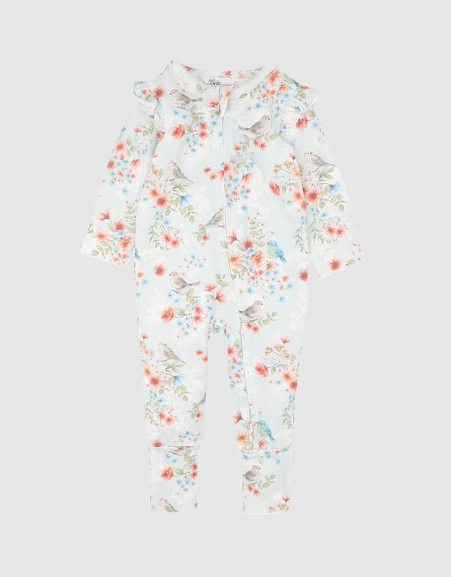 Bebe by Minihaha - Gemma Bird Organic LS Zipsuit - Babies