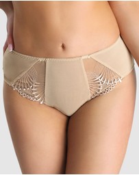 Nessa - Sonata High Waist Full Cut Brief with Embroidery