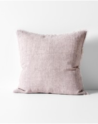Aura Home - Vintage Linen Fringe Cushion
