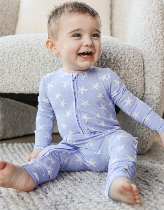 Kynd Baby - Essential Onesie in Star Fish Blue