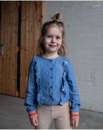 Quapi - Karin Long Sleeve Ruffle Blouse - Kids-Teens