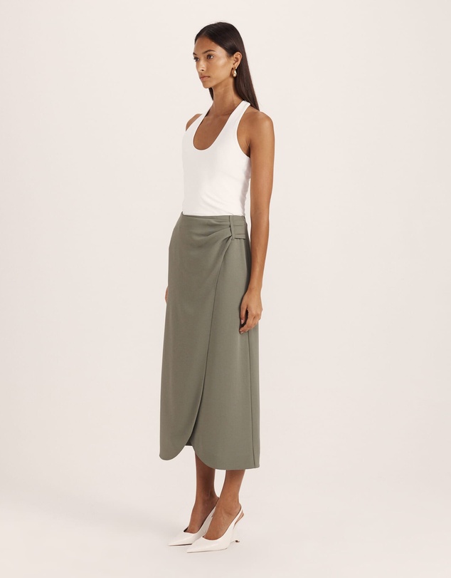 SABA - Dharma Drape Midi Skirt