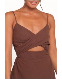 Petal & Pup - Elvina Midi Dress - Brown