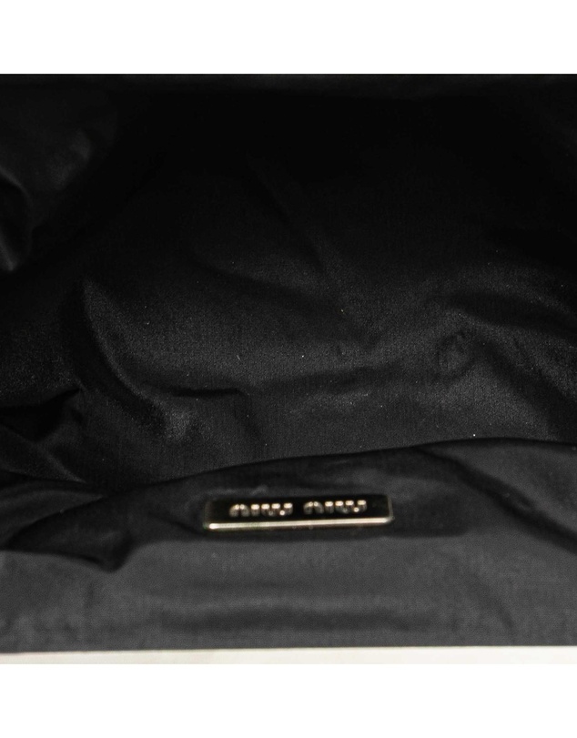 Pre-Loved by Azura Reborn - Pre-Loved miu miu Elegant Evening Bag with Metallic Hardware and Shoulder Strap