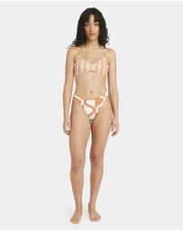 RVCA - Womens Mind Map Reversible Bralette Bikini Top