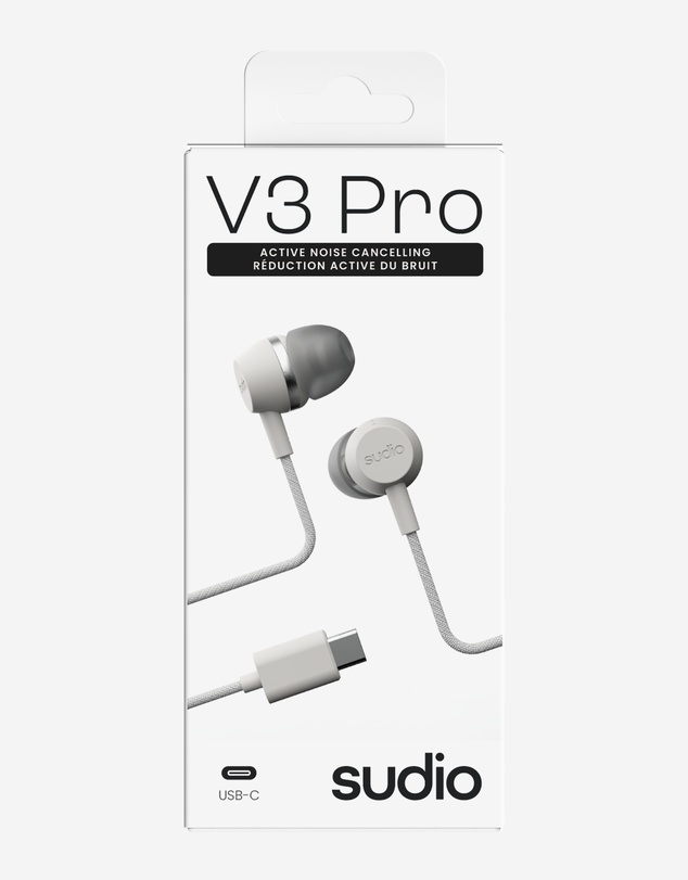 Sudio - V3 Pro - USB-C Tangle-Free Universal Wired Earbuds