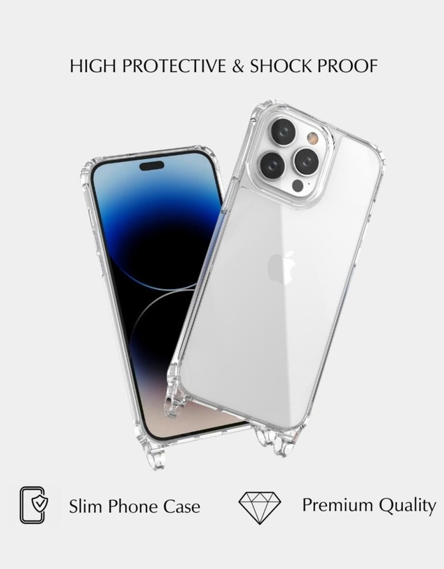 LOUVE COLLECTION - Clear Phone Case + Pearl Wristlet