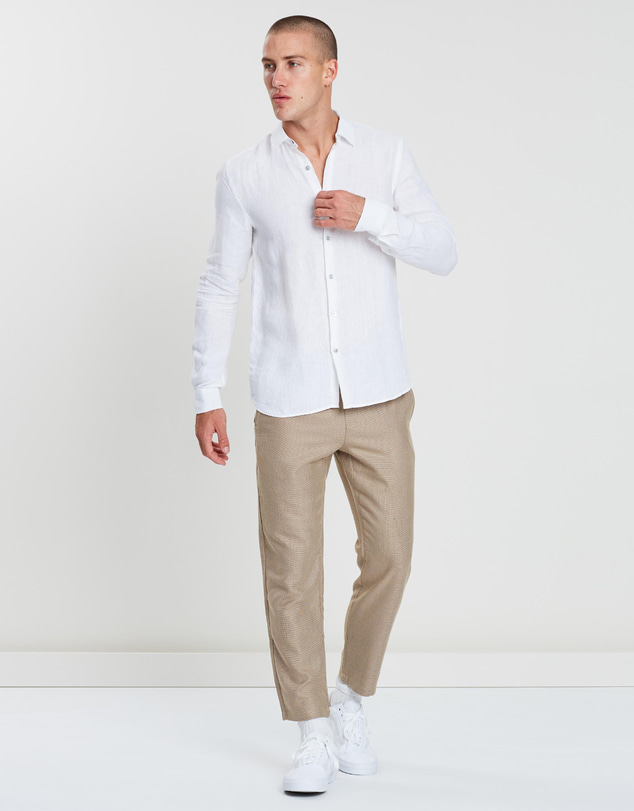 Assembly Label - Casual Long Sleeve Linen Shirt