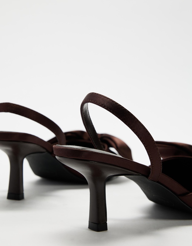 Atmos&Here - Jules Bow Sling Back Kitten Heels