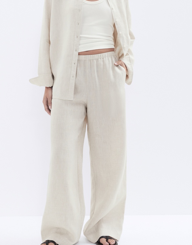 UNISON - Essential Linen Wide Leg Pant