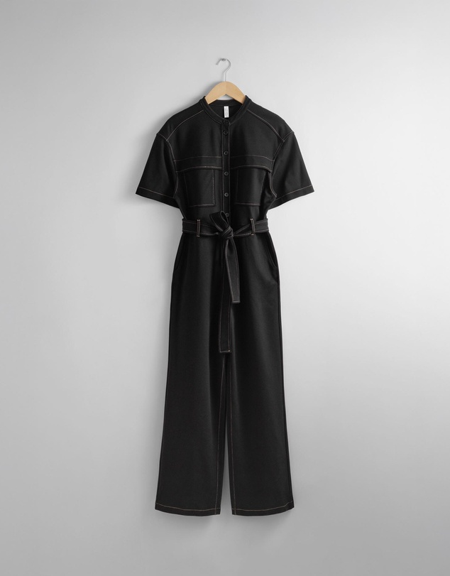 & Other Stories - Short-Sleeve Utility Jumpsuit