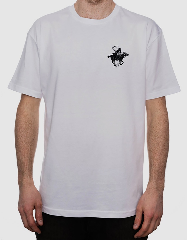 Killer Speed Co. - Killer Speed Co. Men Polo Reaper Tshirt Relaxed Fit Crew Neck White