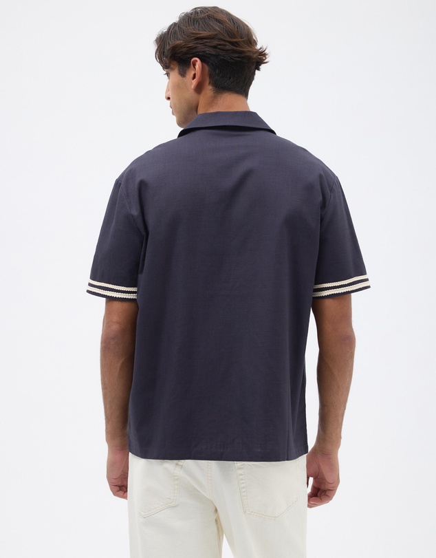 AERE - Contrast Linen Blend Shirt