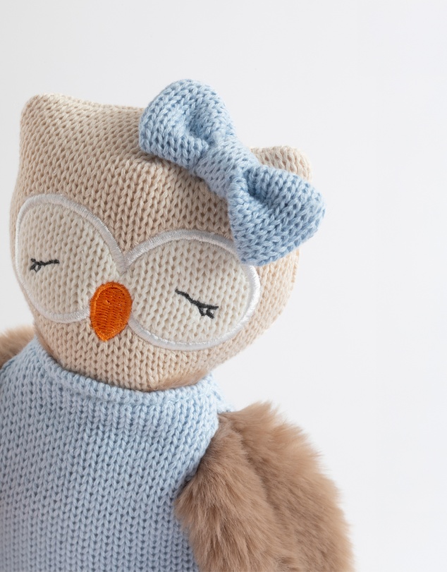 Living Textiles - Knitted Animal Toy - Ollie the Owl