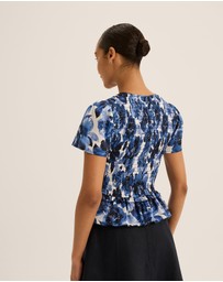 Review - Elizabeth Shirred Peplum Top
