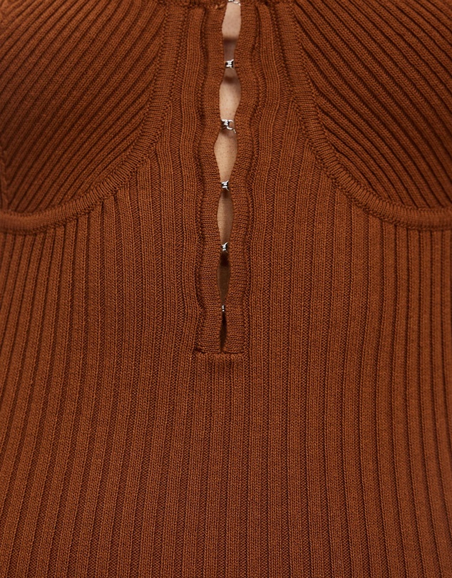 Third Form - Hooked In Knit Halter Mini