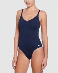Nike - V-Neck One-Piece Swimsuit