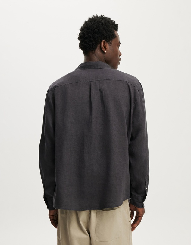 Cotton On - Relaxed Linen Long Sleeve Shirt