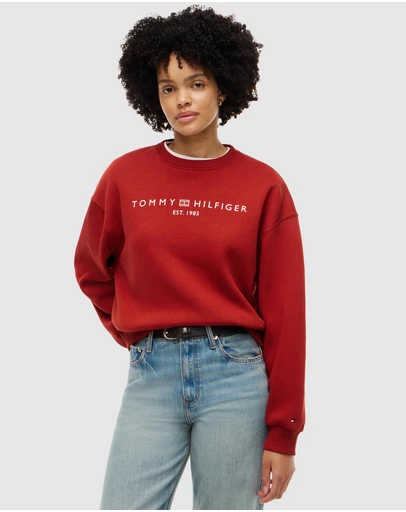 Tommy Hilfiger - Logo Relaxed Fleece Sweatshirt