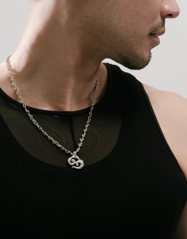 Graedance - Cancer Moonstone Pendant on Eclipse Necklace