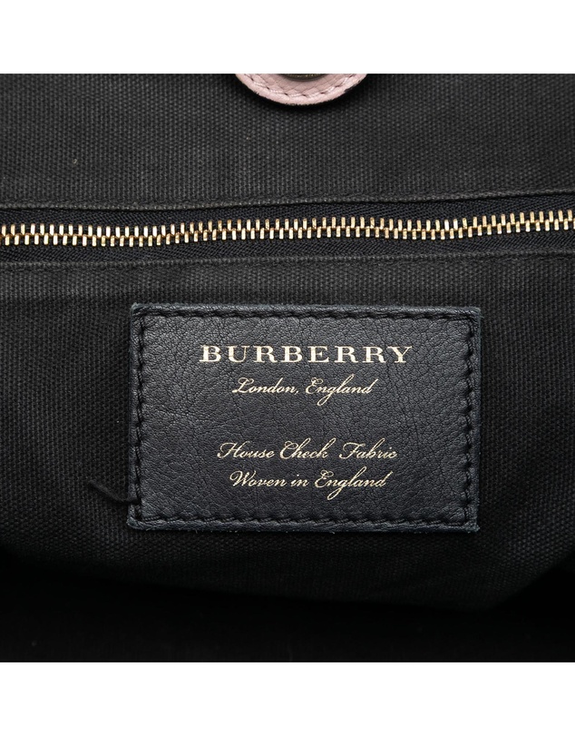 Pre-Loved by Azura Reborn - Pre-Loved Small Leather and House Check Canvas Canterbury Tote