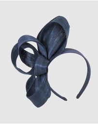 Fillies Collection - Navy Abaca Loops Racing Fascinator