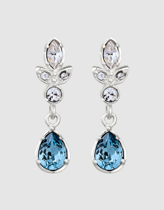 Elli Jewelry - Earrings Women Stud with Blue Crystals 925 Sterling Silver
