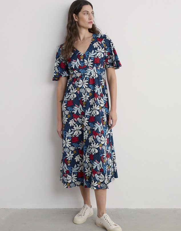 Seasalt - Seasalt Cornwall Seaweed Flower Maritime Chateaux Dress (Half Sleeve)