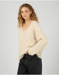 All About Eve - Devon V Neck Jumper Vanilla