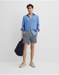 Country Road - Polyester Geometric Print Swim Short