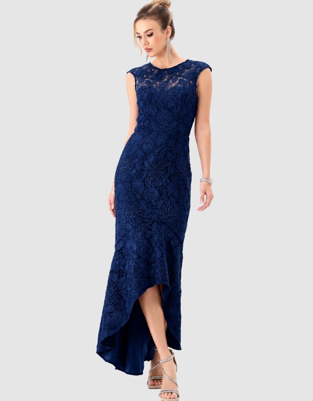 Bariano - Freida Lace Hi Lo Dress