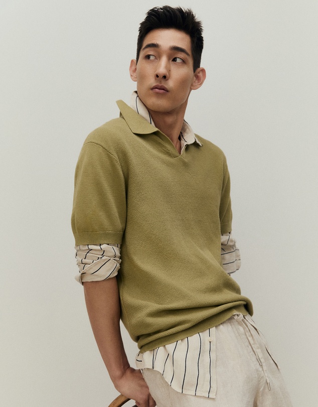 Country Road - Australian Cotton Textured Knit Polo