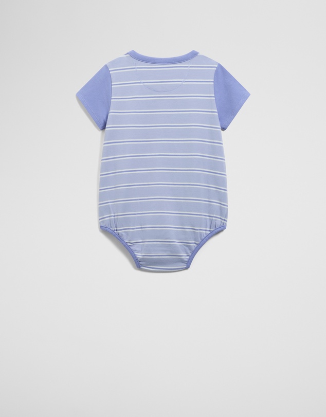 Country Road - Organically Grown Cotton Stripe Logo T-shirt Bodysuit